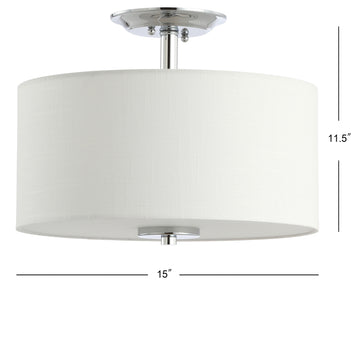 Marc 15" Metal LED Semi-Flush Mount - JONATHAN Y